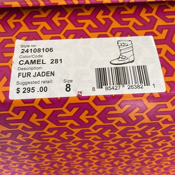 New In Box No Longer Available Tory Burch Fur Jaden Boots 8 - Picture 14 of 15